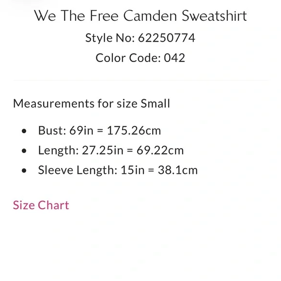 NWOT Free People We The Free Camden Sweatshirt - Picture 7 of 7